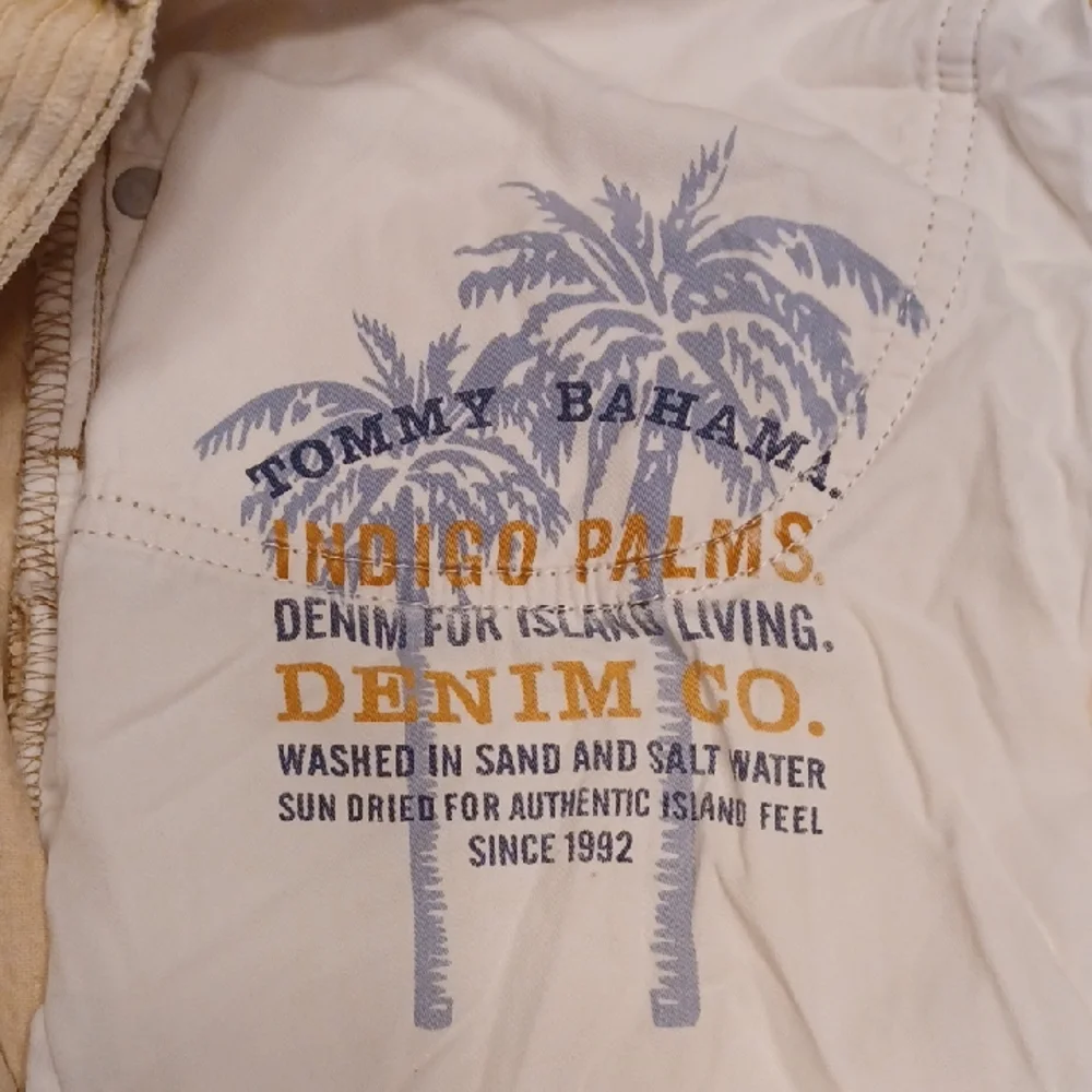Tommy Bahama Indigo Palms Men's Casual Corduroy Pants in Cream Size 34x30